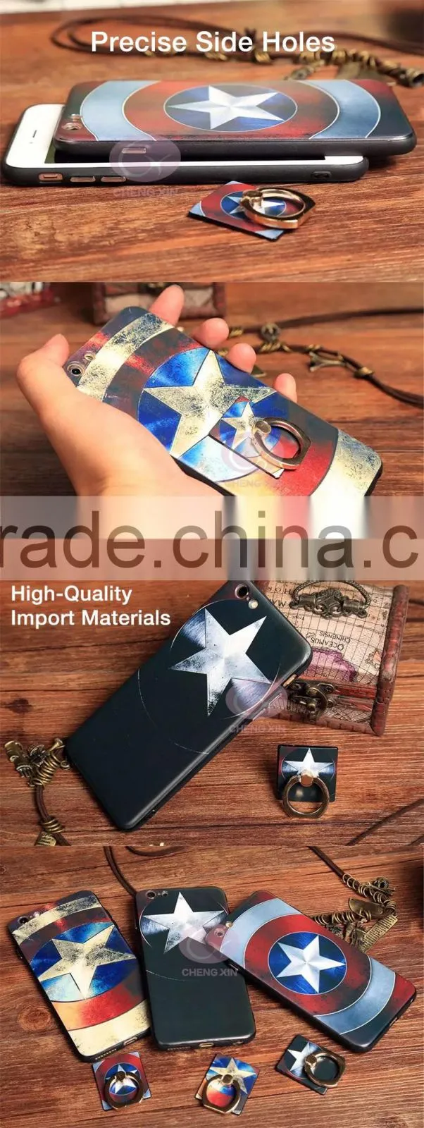 personalized custom Printing cartoon Superman Batman Captain America clown pattern TPU mobile phone case cover for iphone 6/6s