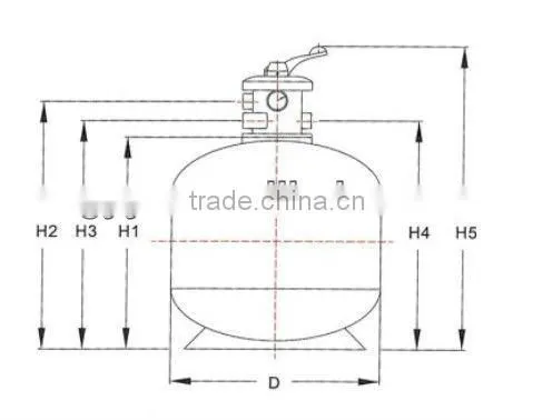 Hot sale! Quartz swimming pool sand filter