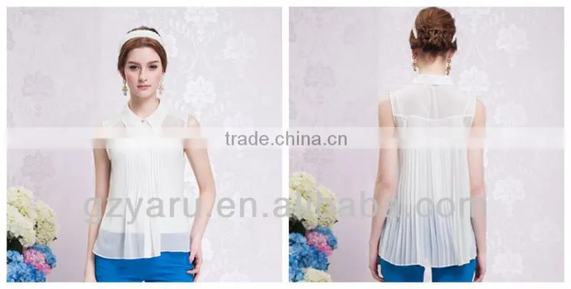 Fashion two-piece blouse an a-line shape