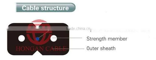 hongan 2 core ftth indoor fiber optic cable g657a