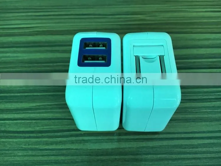 2016 New Design 5V 2A 2 USB Port Travel Adapter USB With Cheap Price