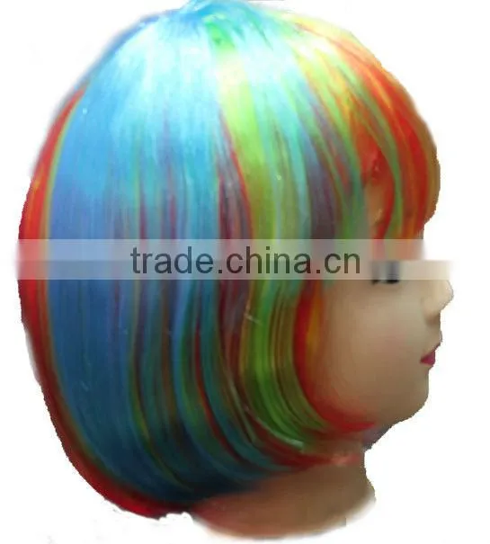 purple Colorful Women Short wig Fancy Dress Wigs BOB wig