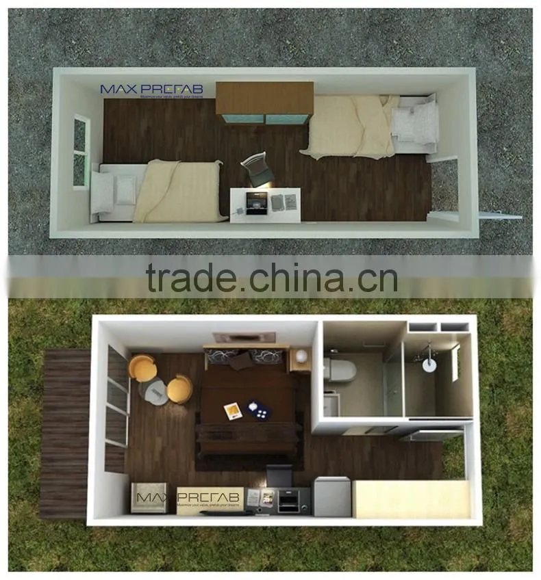 Low cost movable prefab shipping container house for sale