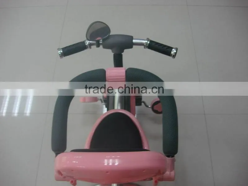 2015 white colros Baby tricycle wtih 3 point safety belt, pass en71cert with good quality keep your baby safe and comfirtable