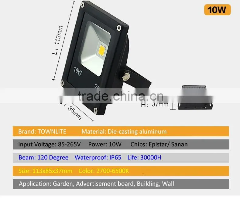 Slim type long-distance outdoor LED flood light 50w