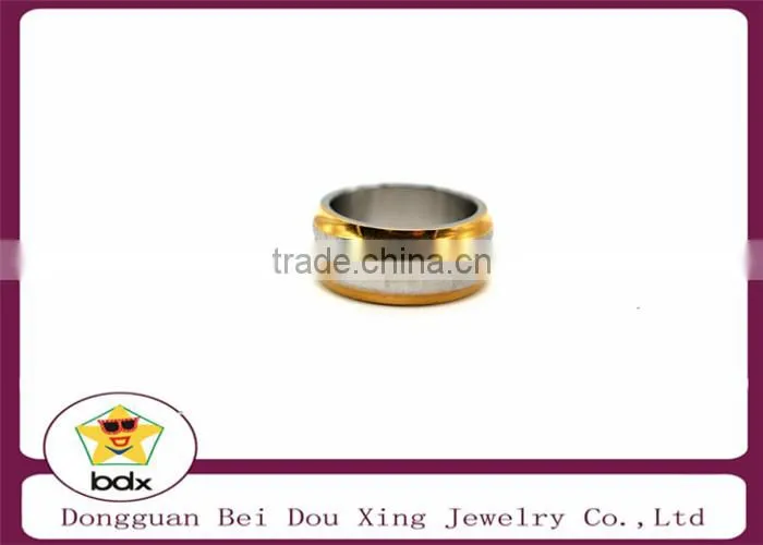 2015 18K gold plated rings 316L Stainless Steel rings for men women engagement wedding classic jewelry size 4 to 14 men rings