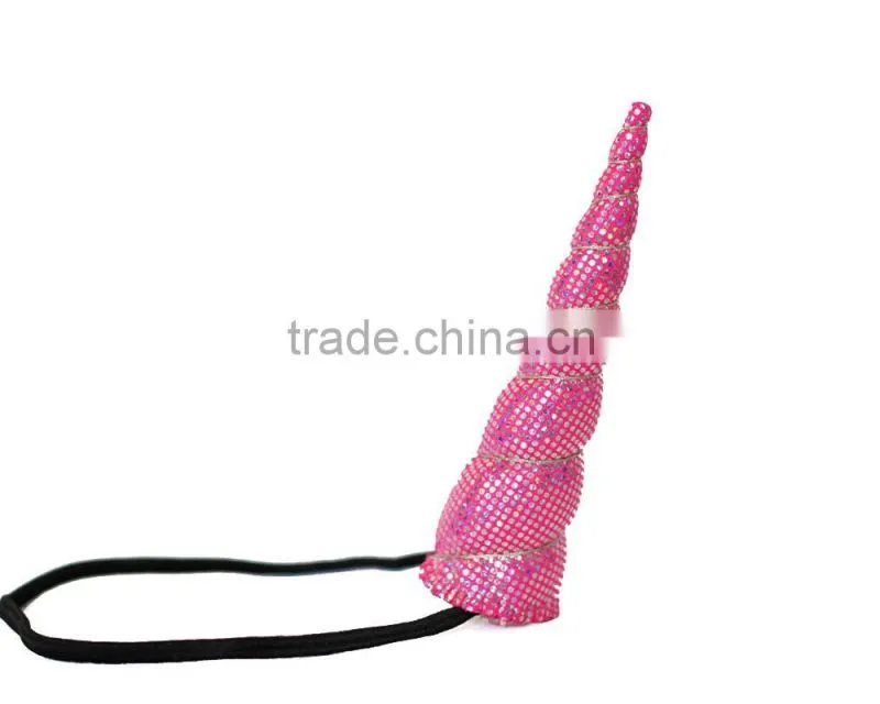 Novelty 2016 Rainbow Coloring Unicorn Plush Costume Horn Headband Unicorn Horn