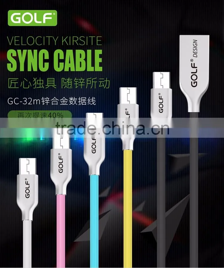 Stainless steel material colored fast charger slim micro usb cable, usb cable for Android mobile