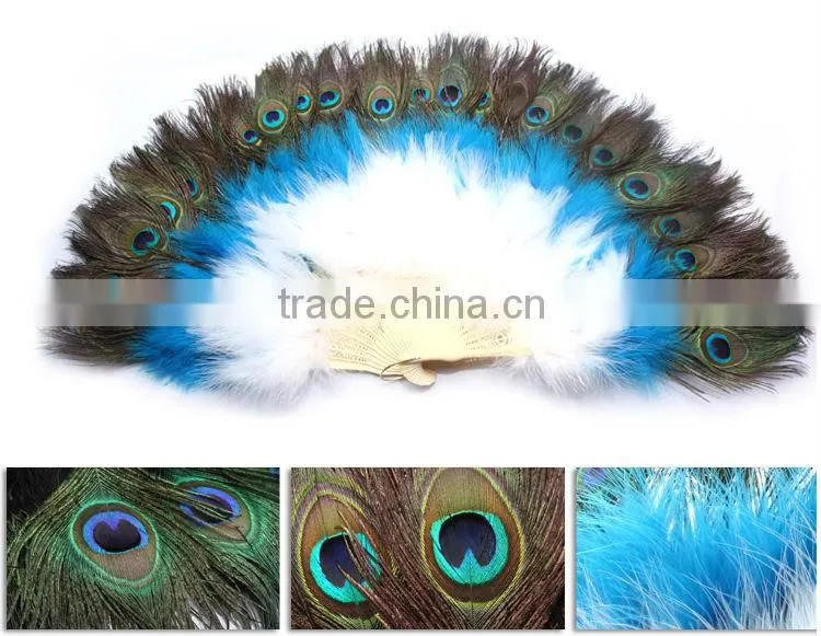 Nice Belly Dance Ostrich Feather Fan , Feather Fans for Dance