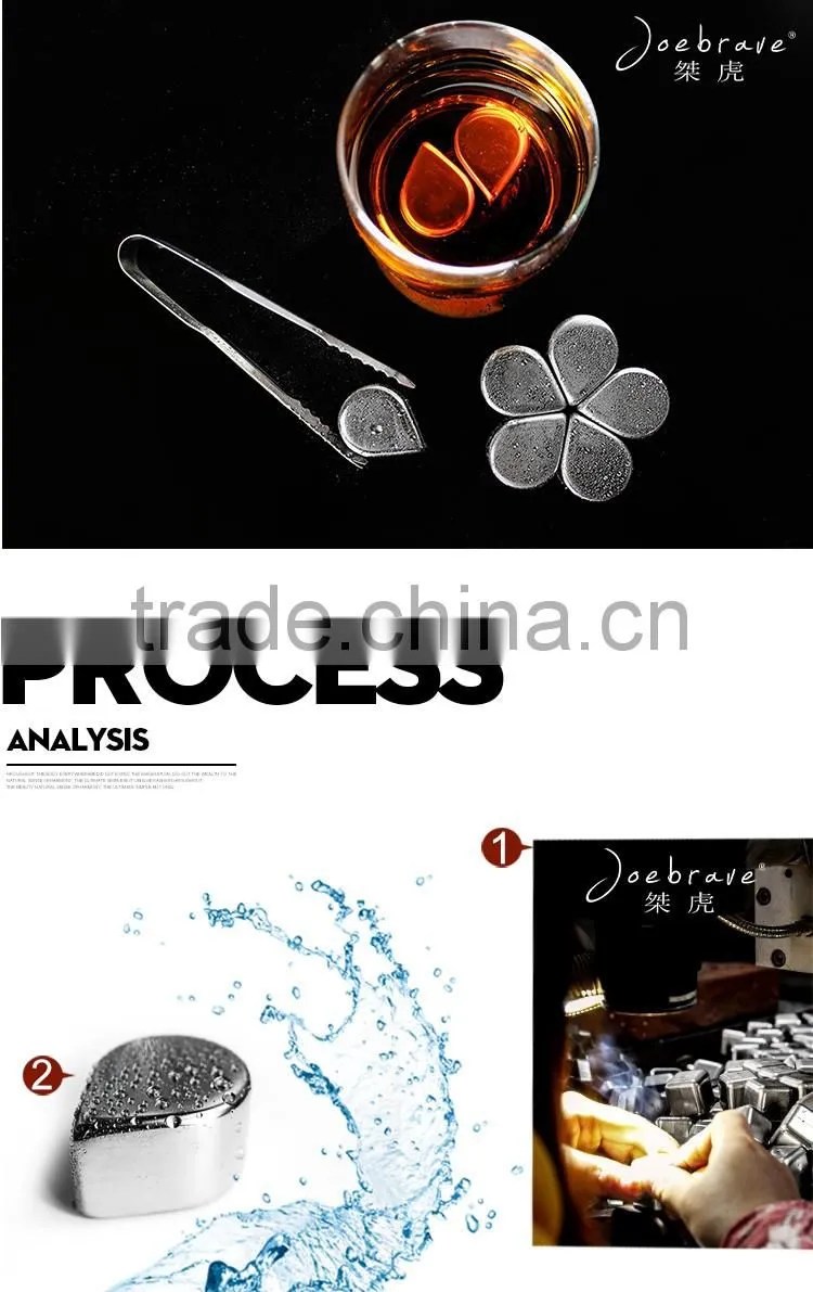 Raindrop Stainless Steel Whiskey stones, Ice Cubes,reusable Ice Cubes,Chilling Wine Ice Cubes