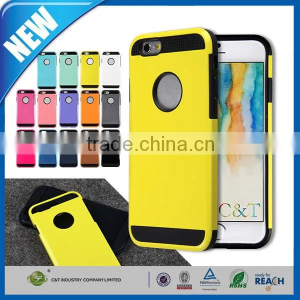 C&T 2 In 1 Dual Layer Hybrid TPU and Hard Case Cover For iPhone 6 Plus 5.5-inch