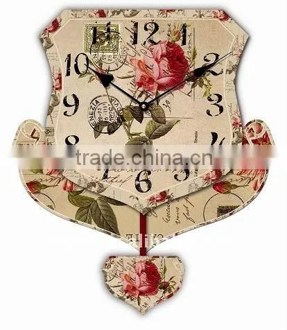 natural wood wall clock