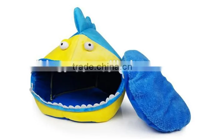 hooded dog beds with removable cushion soft plush funny dog care