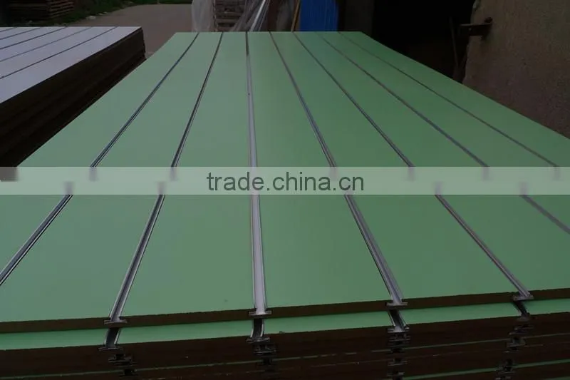 1220*2440 15mm China supermarket shelves high quality wholesale price slatwall panels