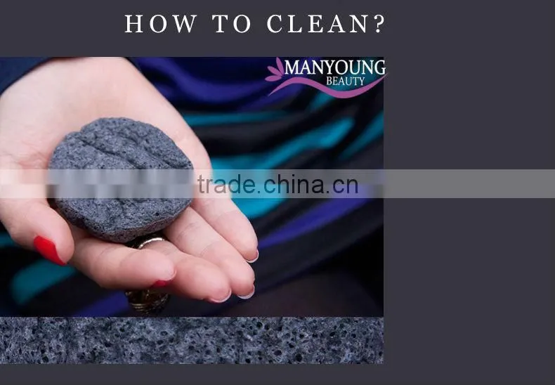 Heart shap charcoal konjac sponge