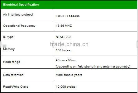 Free samples! Printable 13.56Mhz nfc tag sticker,nfc tag waterproof,rfid sticker,nfc ring tag,NFC tag