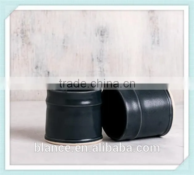 Matte Black ceramic coffee cups
