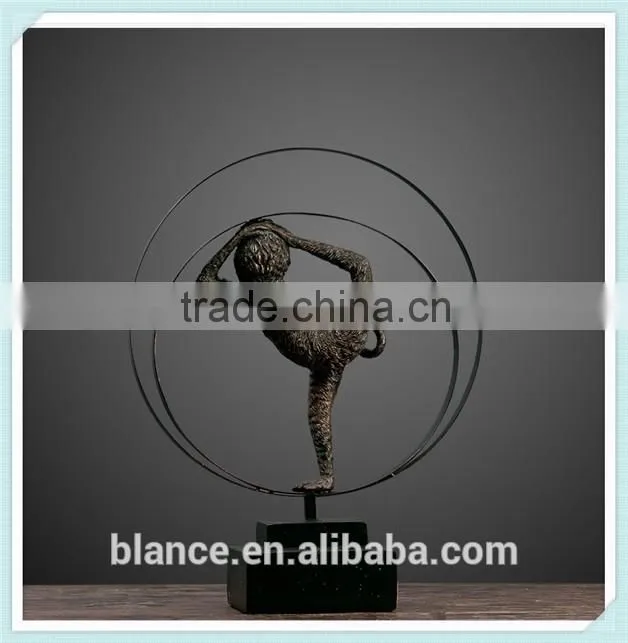resin vintage monkey statue moneky figurine for home decoration