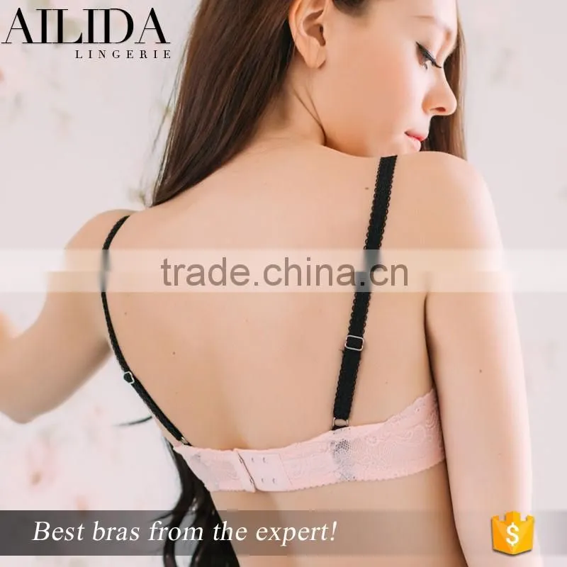 Wholesale Gorgeous Women's Push Up Bra Set Soft Cup Embroidered Underwear Set