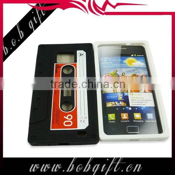 Silicone audio cassette cases wholesale for galaxy s2