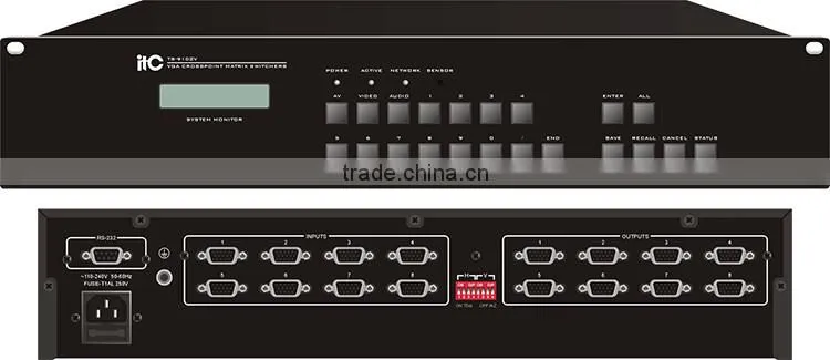 Professional av system vga switch matrix with 8 channel