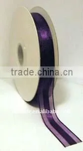 Satin edge organza ribbon in white color