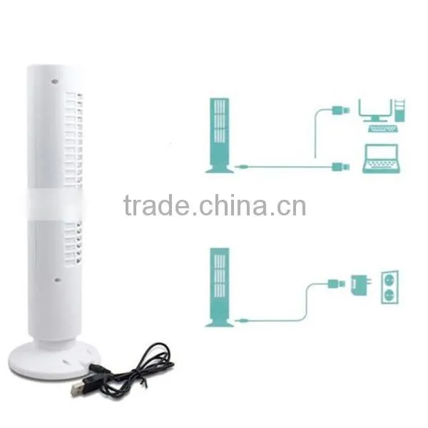 Summer Gifts Portable USB Air Cooling Tower Fan Mini Bladeless Fan Table Laptop