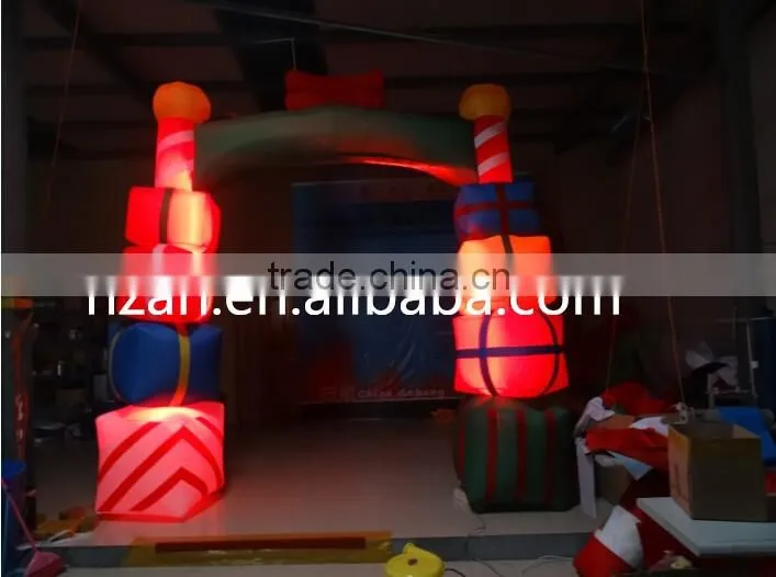 Lighted Inflatable Gift Archway Gate Christmas Arch