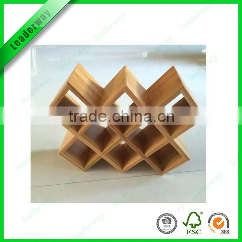 Nature bottle shape bamboo wine storage