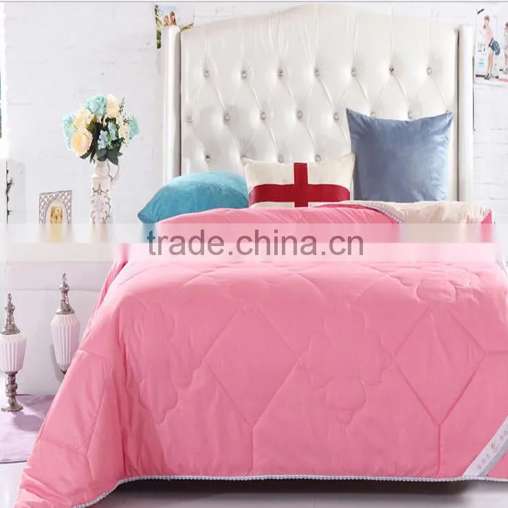 Cheap hotel embroidery fabric designs/wholesale grid pattern white comforter sets bedding