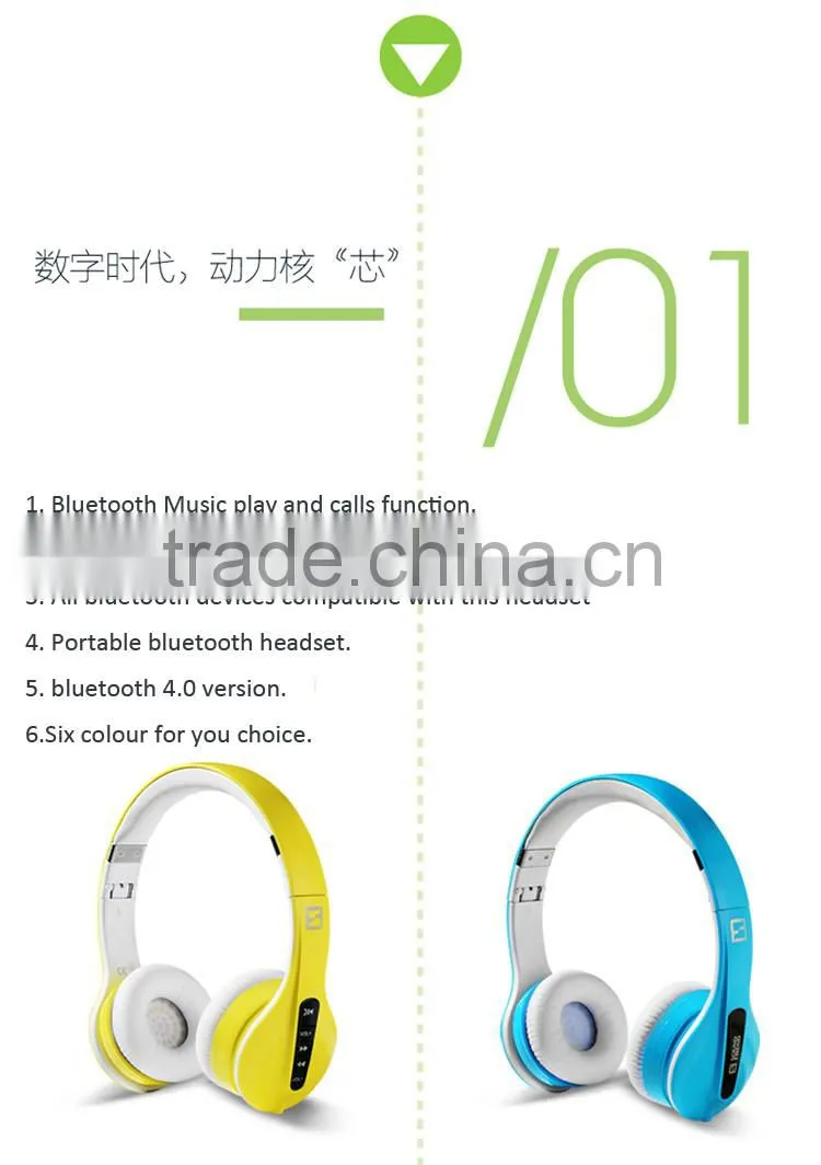 New products Invisible bluetooth stereo earphone sport for mobile phone