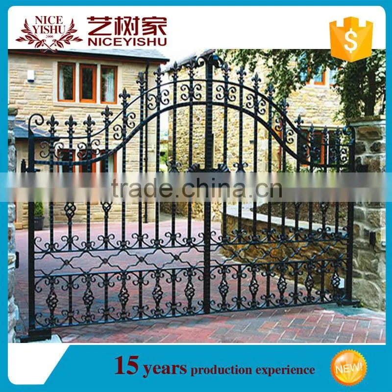 2016 new design Antique Iron Garden Gate, Pedestrian Gate, Front Entrance Walk Gate on alibaba online shopping