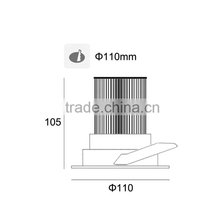 CITIZEN COB 20watt Rotatable Led Panel Downlight TEC002C20WT1