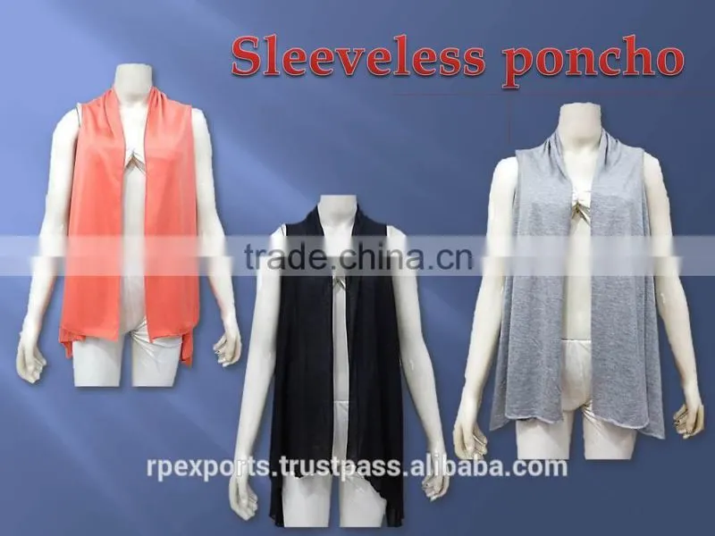 New Fancy multi sleeveless poncho