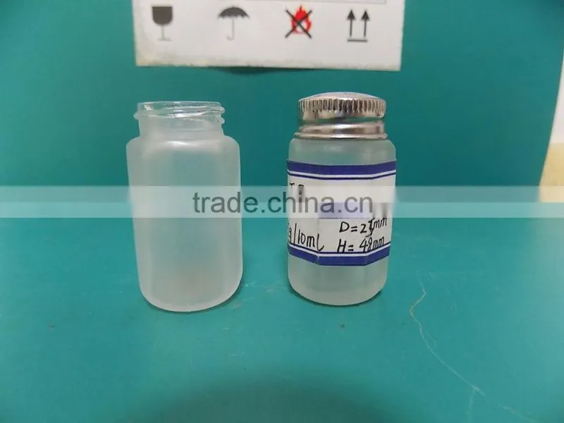10ml mini spiced salt glass bottle with stainless steel cap