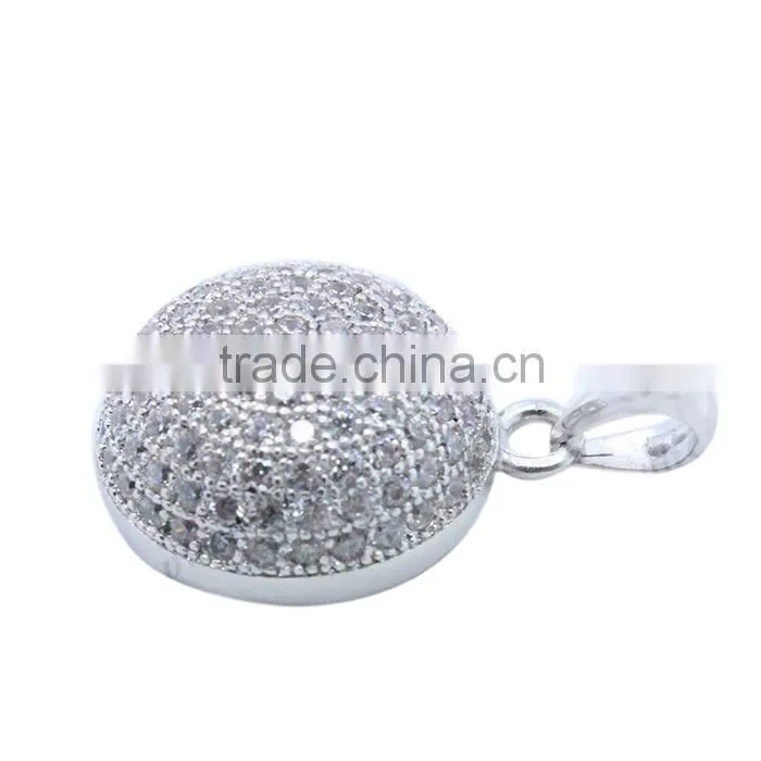 2015 new design gemstone crown pendant CZ pendant for party girl bridal silver pendant wholesale