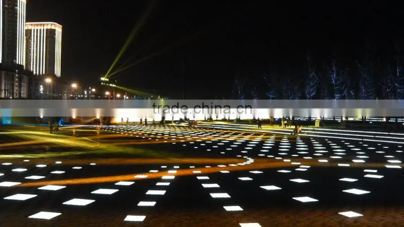 shenzhen 3 years warranty ip67 tough glass concrete outdoor led lighted floor tiles