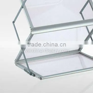 A3&A4 Acrylic Portable Z shape Brochure Stand display