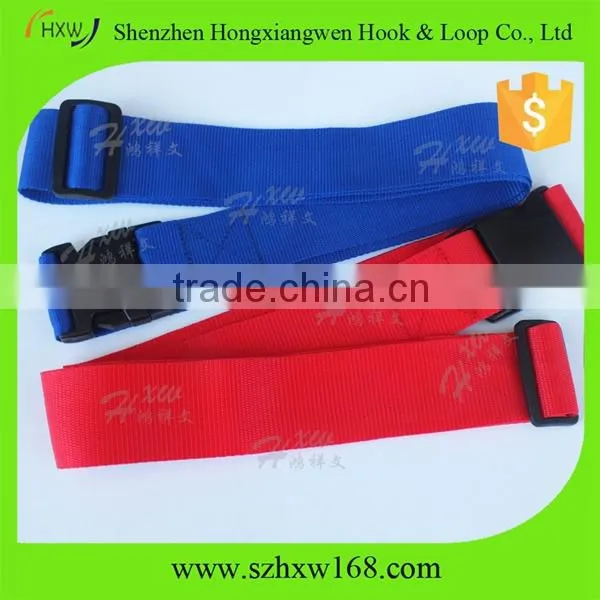 Heavy duty luggage strap with adjustable buckle