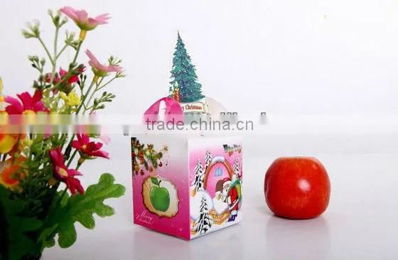 round empty decorative christmas gift box