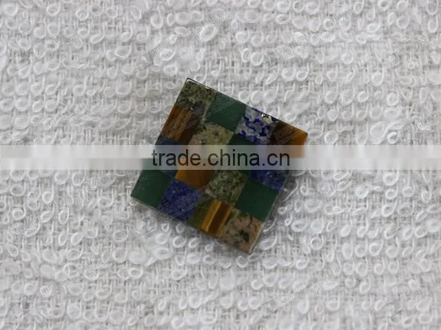 Wholesale gemstone mosaic for cufflinks,stone for clothes buttons