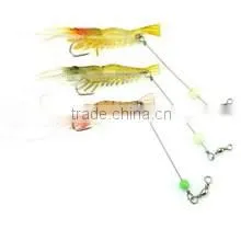 New product 3.4" 8.65cm 5.41g 6 pcs soft shrimp lures tackle carp fishing bait.