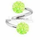 Hot Sale Titanium Rainbow Twister Rings Earrings Body Jewelry