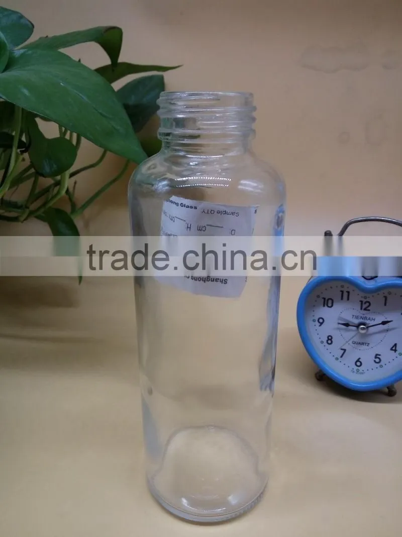 hot sale glass water bottle for drink with cork