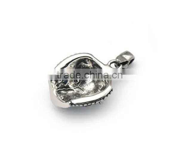 Guangzhou fashion pendant stainless steel Vicious skull head charm pendant mens casting high quality pendant jewelry