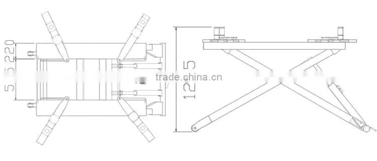 Removable Column Car Elevator,Scissor Car Lift