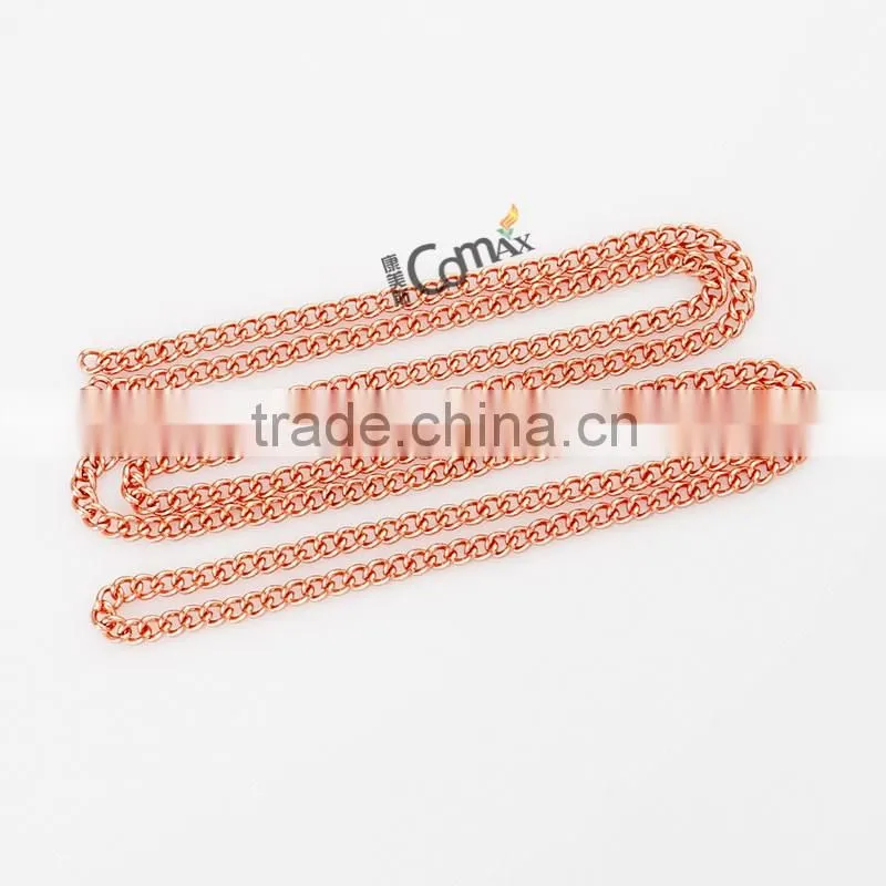 Fashion Rose Gold Metal Wallet Chain For Handbag Strap