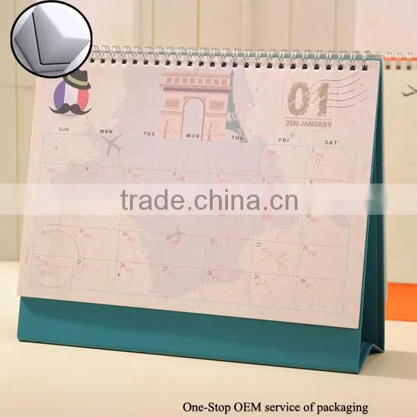 Wholesale chinese printed custom large paper wall calendar for 2016 new year gift desk calendars