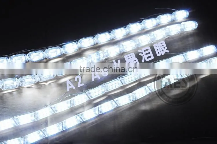 AES New S8 crystal LED DRL for car headlight angel eye white-yellow A2 A3