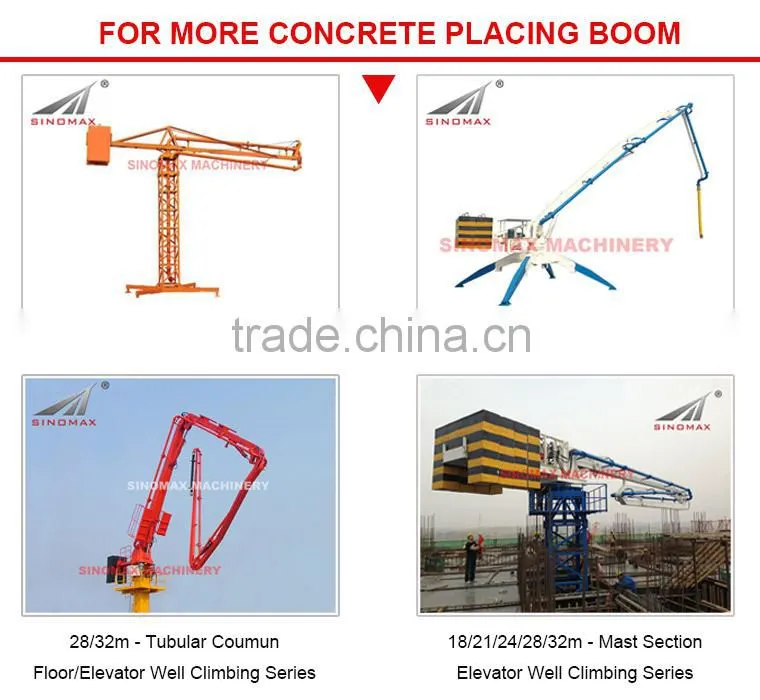 TOP! 13m 15m 17m 18m Mobile Hydraulic Spider Boom with Wheels/Concrete Distributor